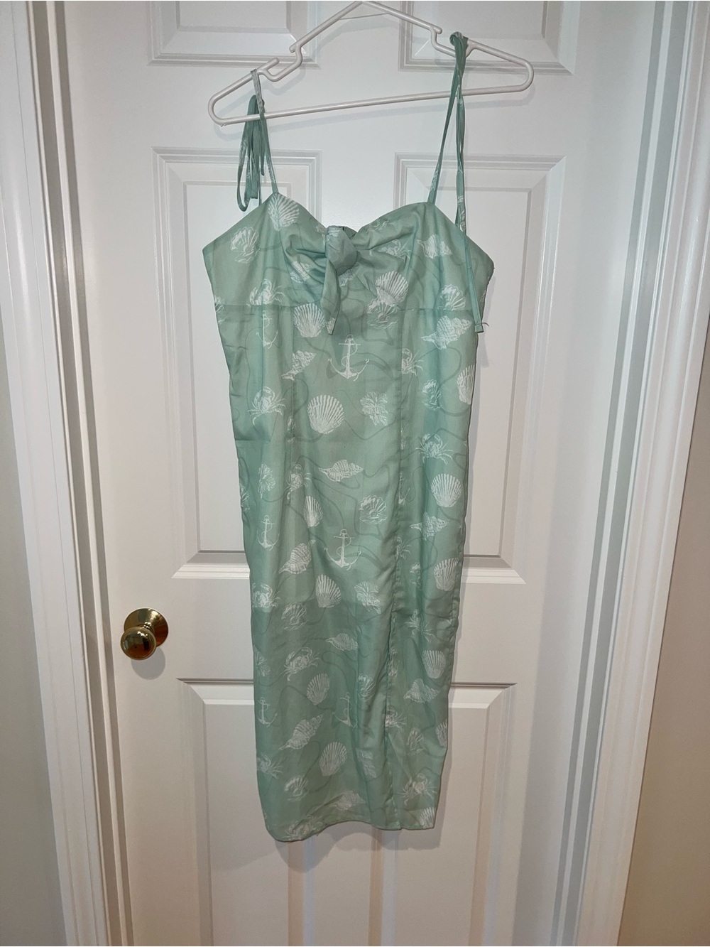 Cider Dress with Shell and Anchor Pattern